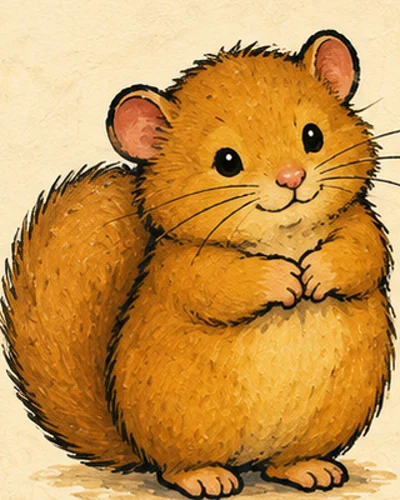 The Dormouse, drawn on cream paper.