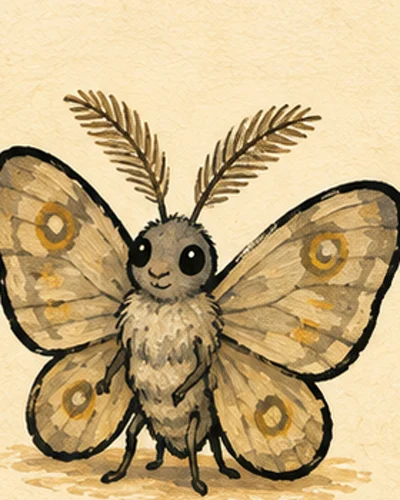 The Moth, drawn on cream paper.