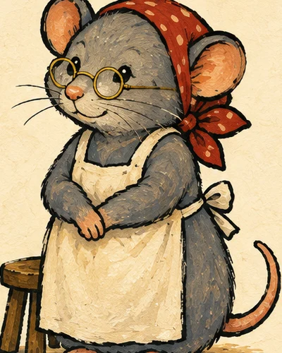Nan Crumb, drawn on cream paper.