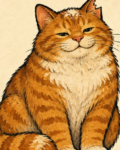 Old Sprat, drawn on cream paper.